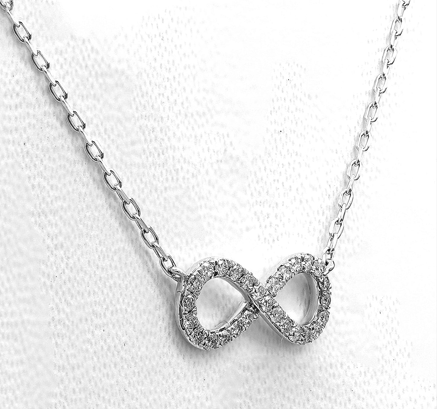 Collana con ciondolo - 18k bianco 0.21ct. tw. Diamante (Naturale)