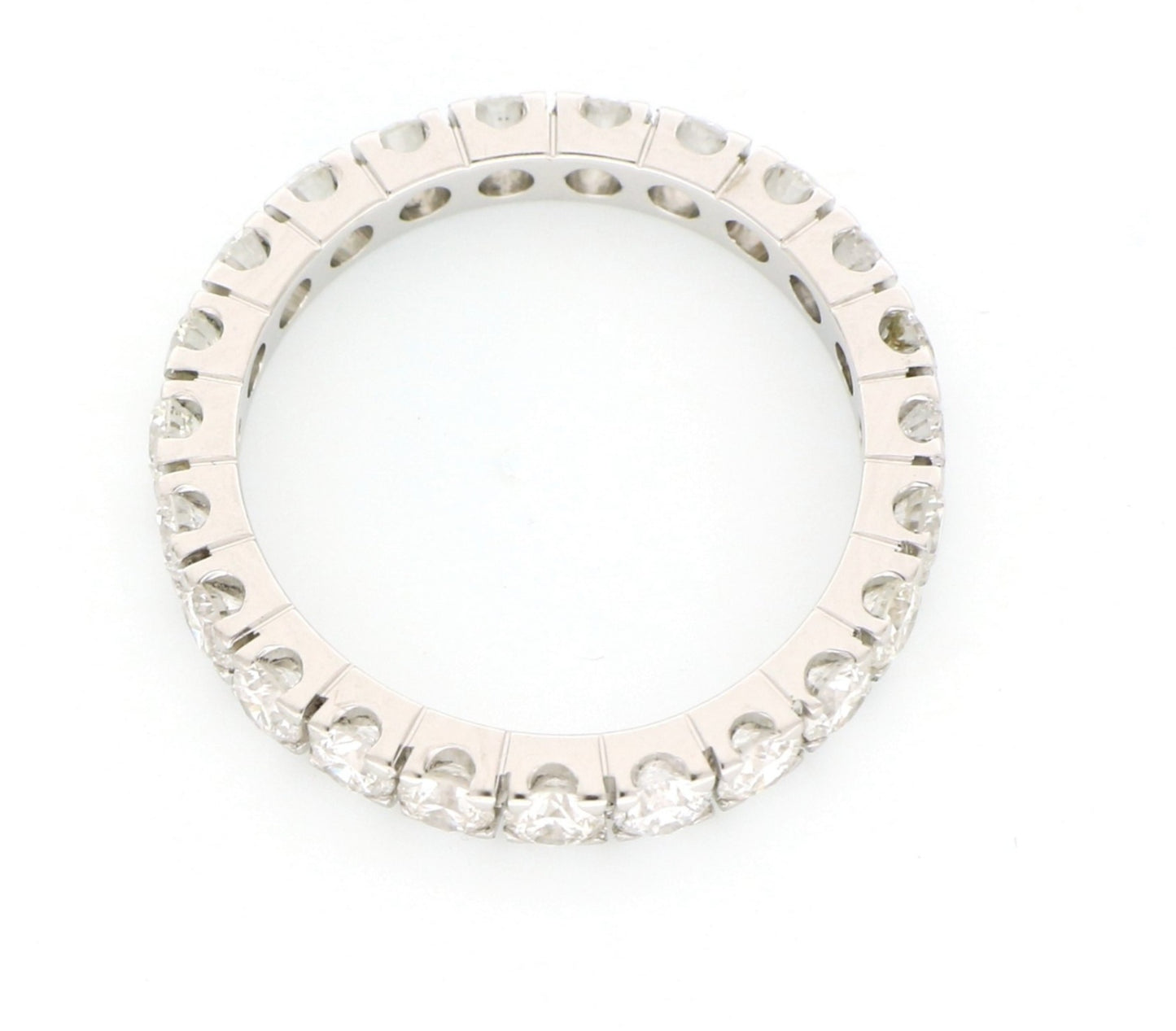 Anello riviera - 18 carati Oro bianco - 1.68ct. tw. Diamante (Naturale)