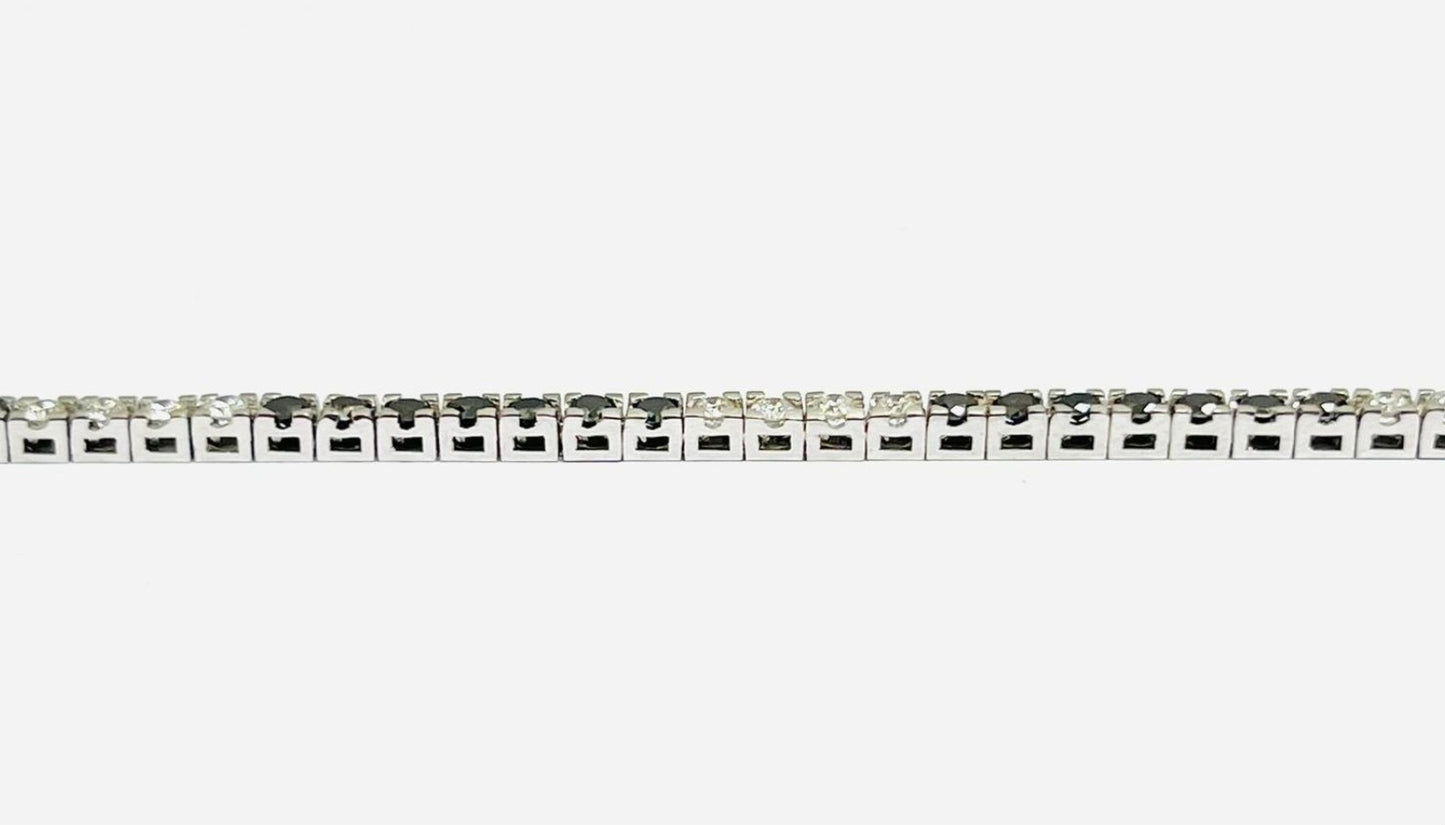 Bracciale tennis in oro bianco e diamanti naturali 5.00ct
