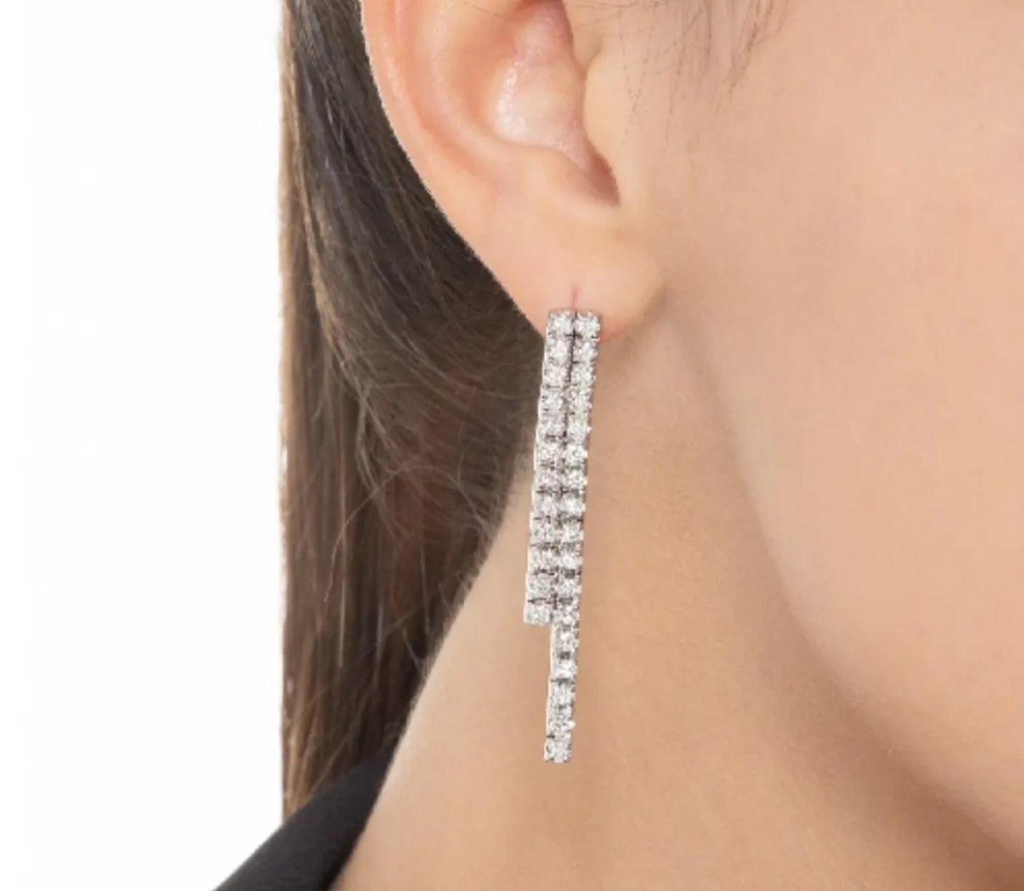 Orecchini tennis diamante naturale 1,78 ct