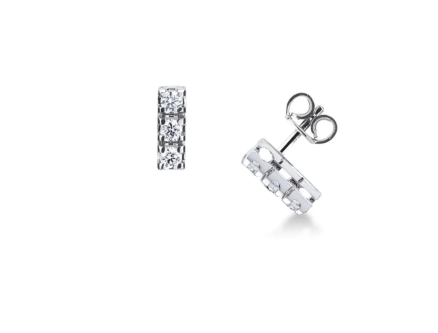 Orecchini - 18 carati Oro bianco - 0.30ct. tw. Diamante (Naturale)