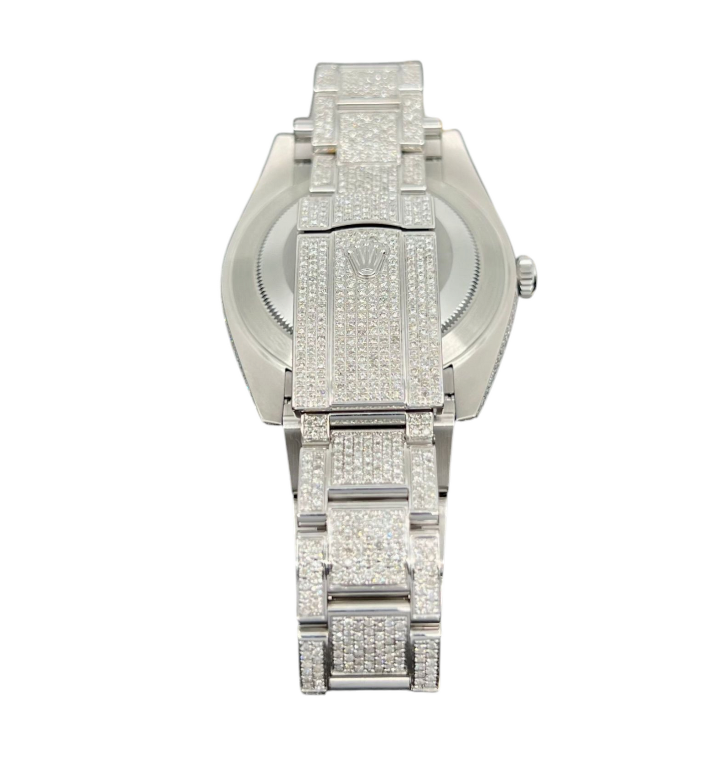 Rolex Datejust 41 - New 2021 - 126300 - Full Iced out - Diamonds - Slate Grey Di