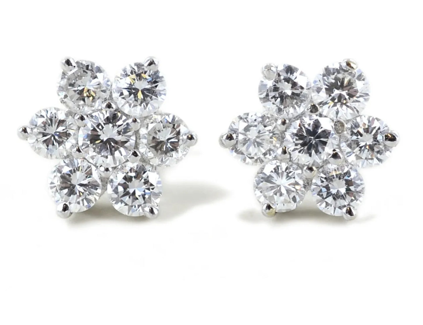 Orecchini - 18 carati Oro bianco - 1.40ct. tw. Diamante (Naturale) -
