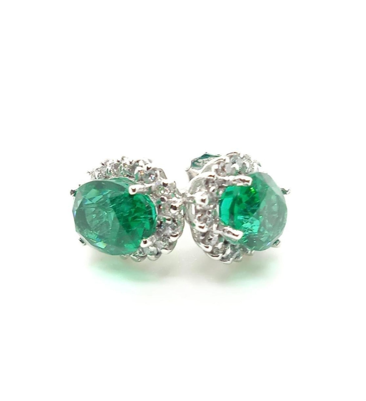Orecchini - 18 carati Oro bianco Rubino - Diamante