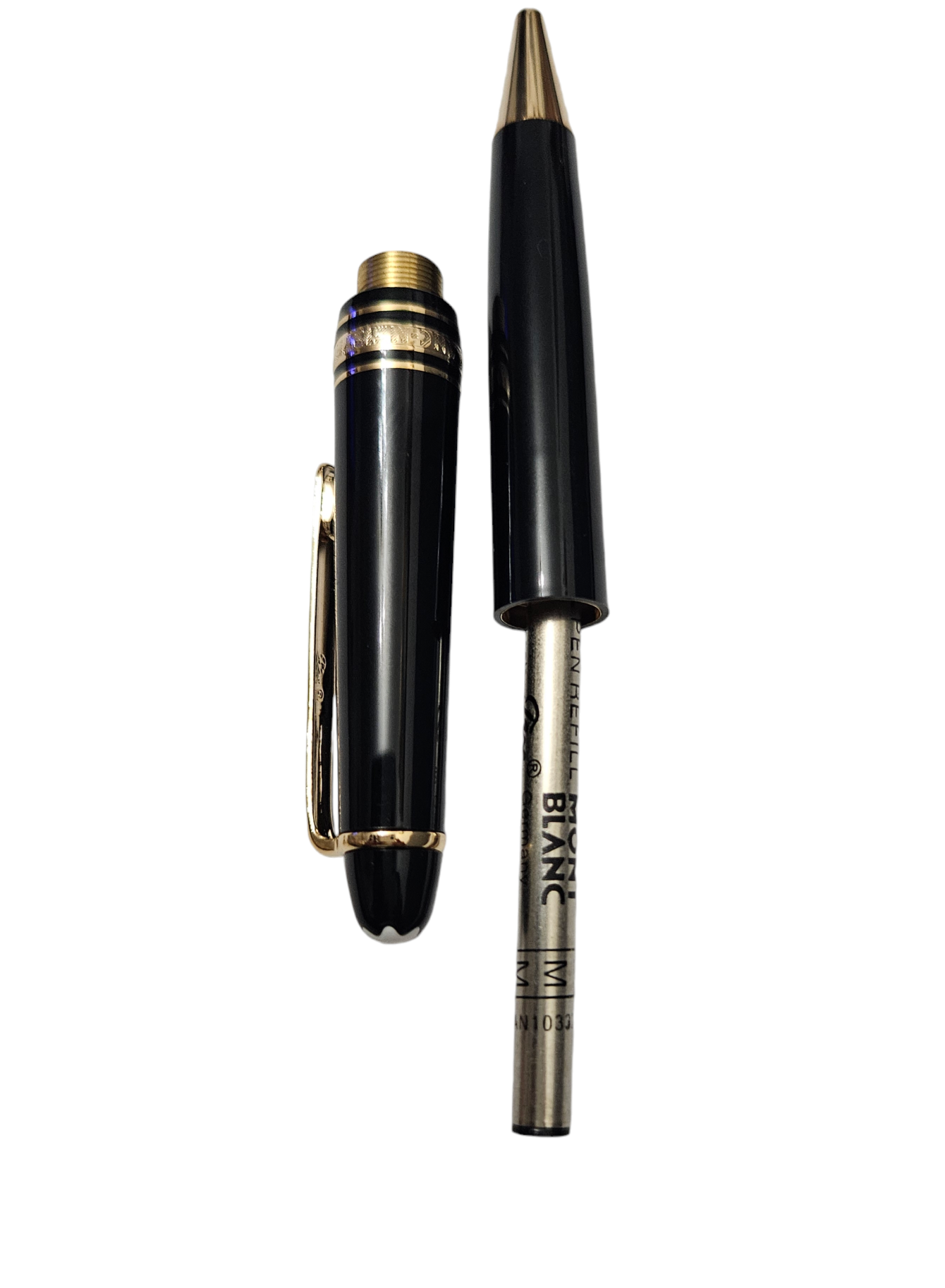 Bolígrafo Montblanc Meisterstück chapado en oro Classique