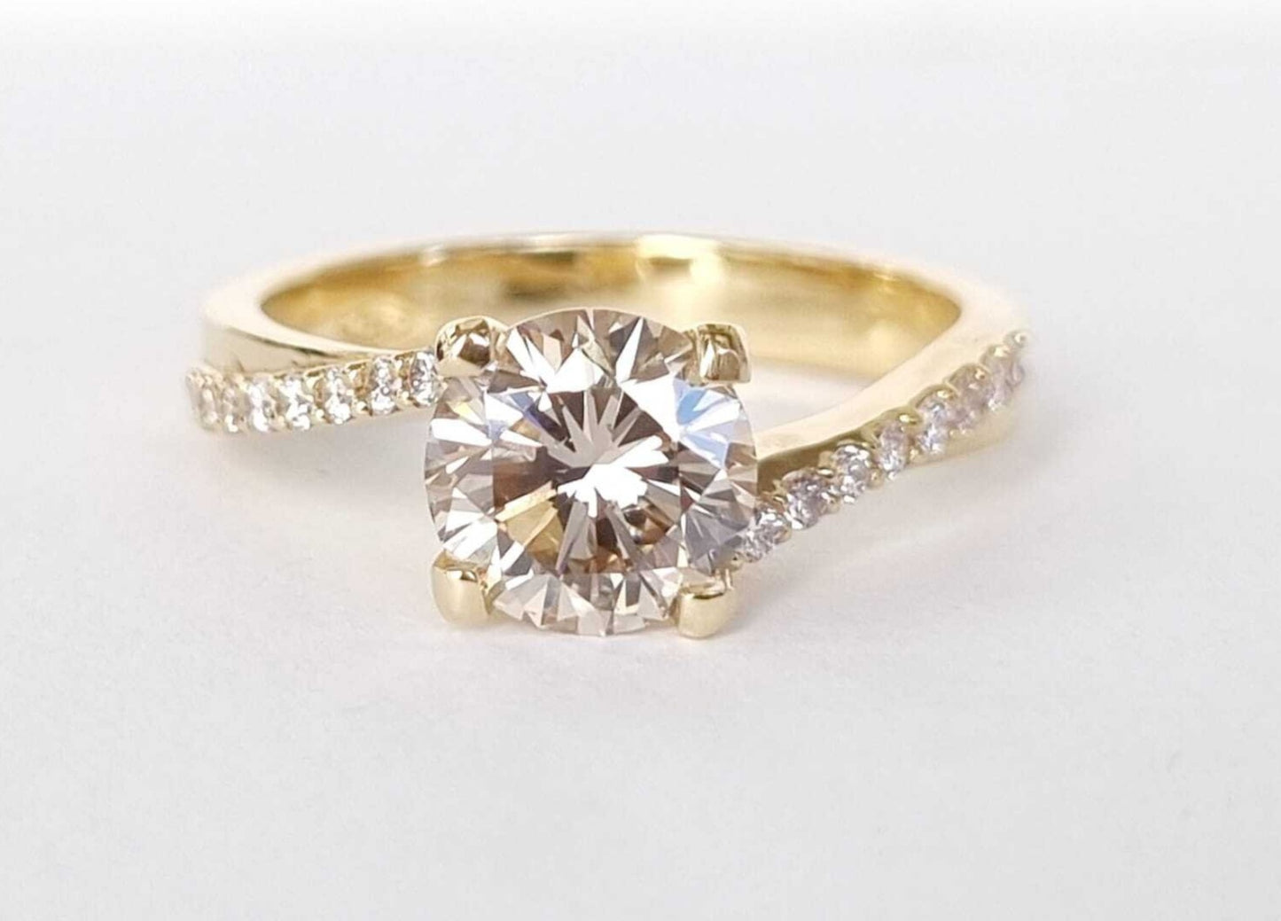 Anello di fidanzamento - 18 carati Oro giallo - 0.56 ct. tw. Diamante (Naturale)