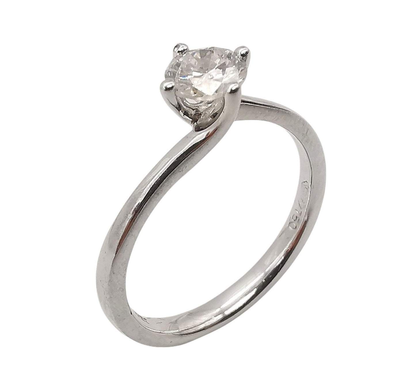 Anello - 18 carati Oro bianco - 0.55ct. tw. Diamante (Naturale)