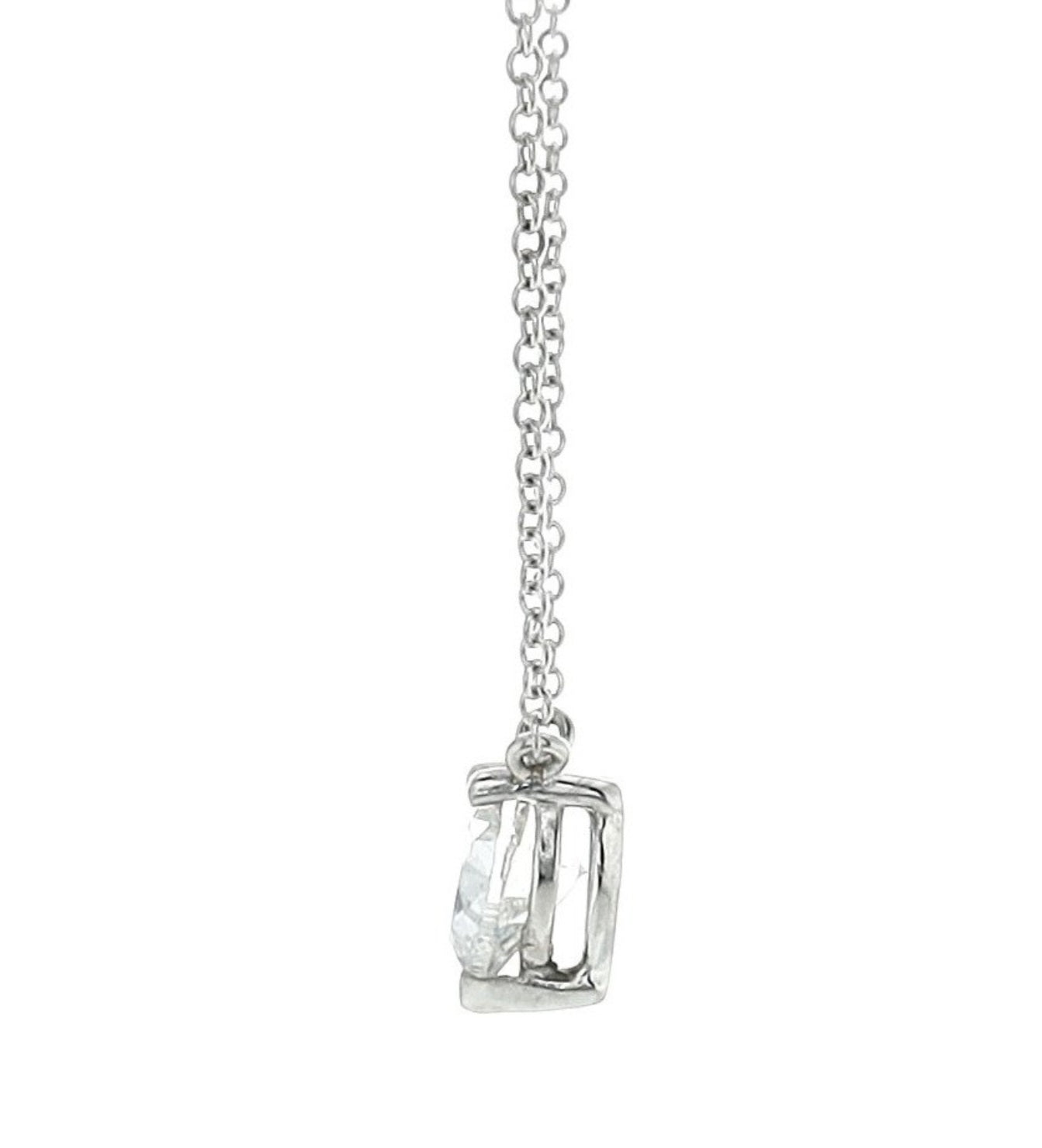 Collana punto luce in oro e diamante naturale cuore 0.25ct