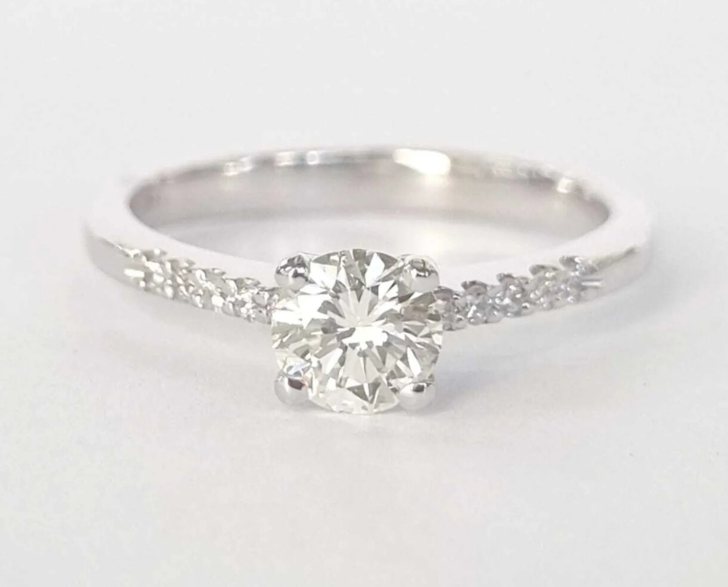Anello di fidanzamento - 18 carati Oro bianco - 0.61ct. tw. Diamante (Naturale)