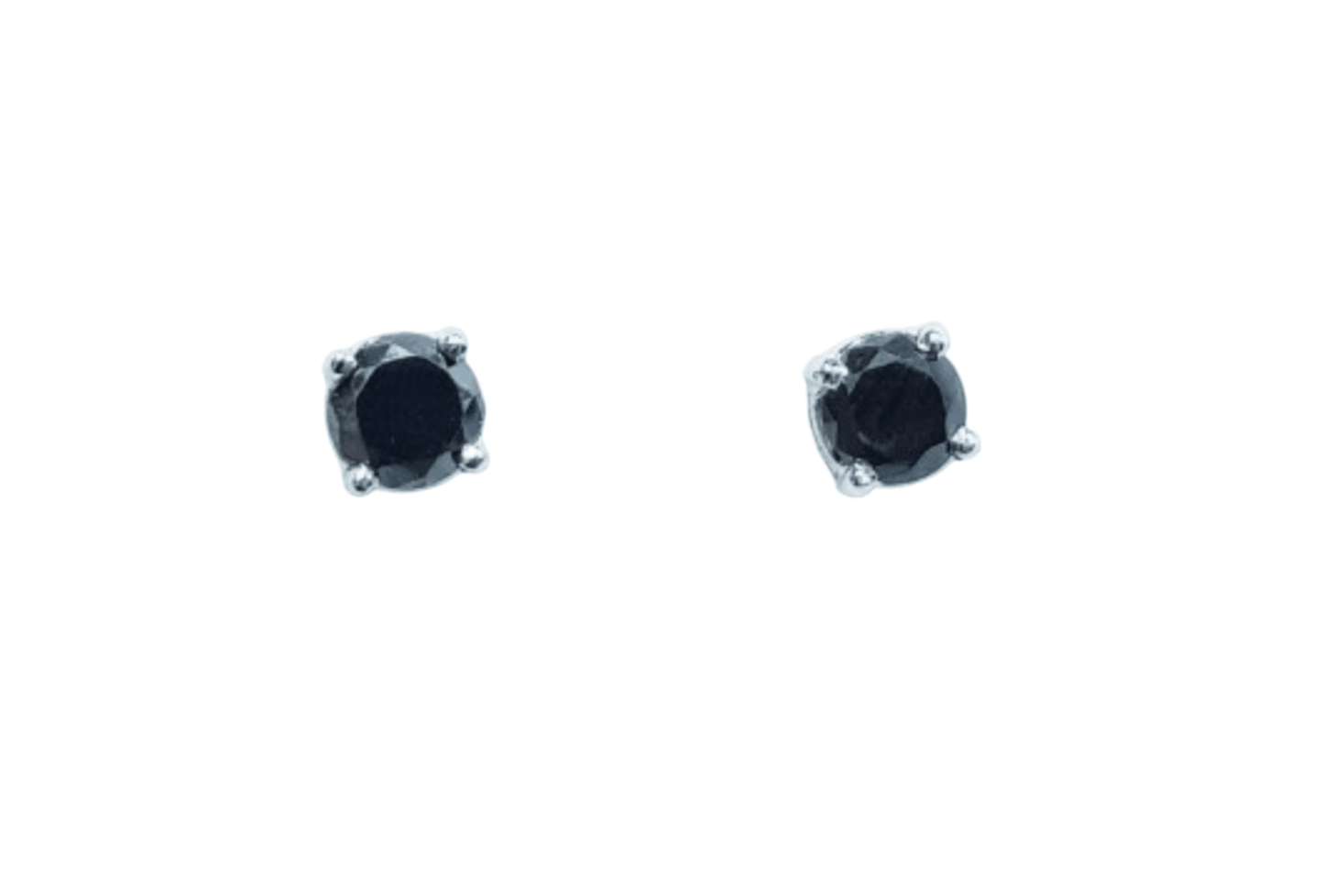 Orecchini punto luce con diamanti naturali neri 1.00 ct