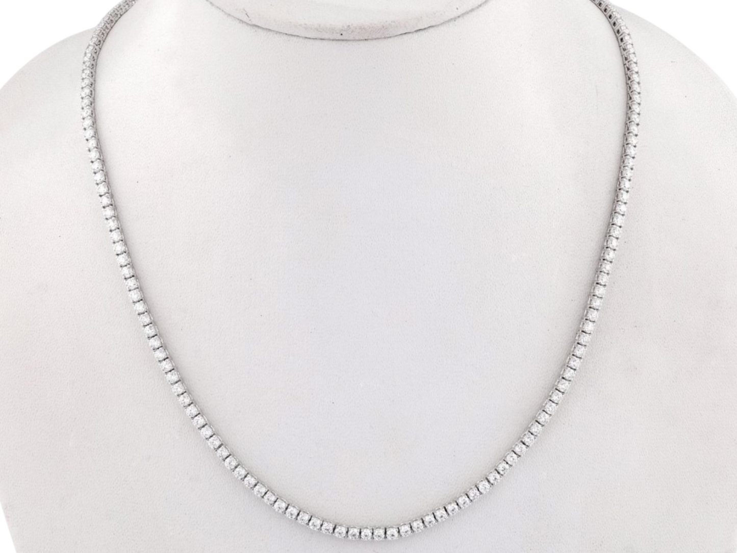 Collana tennis in oro 18k e diamanti naturali 11 ct certificato IGI