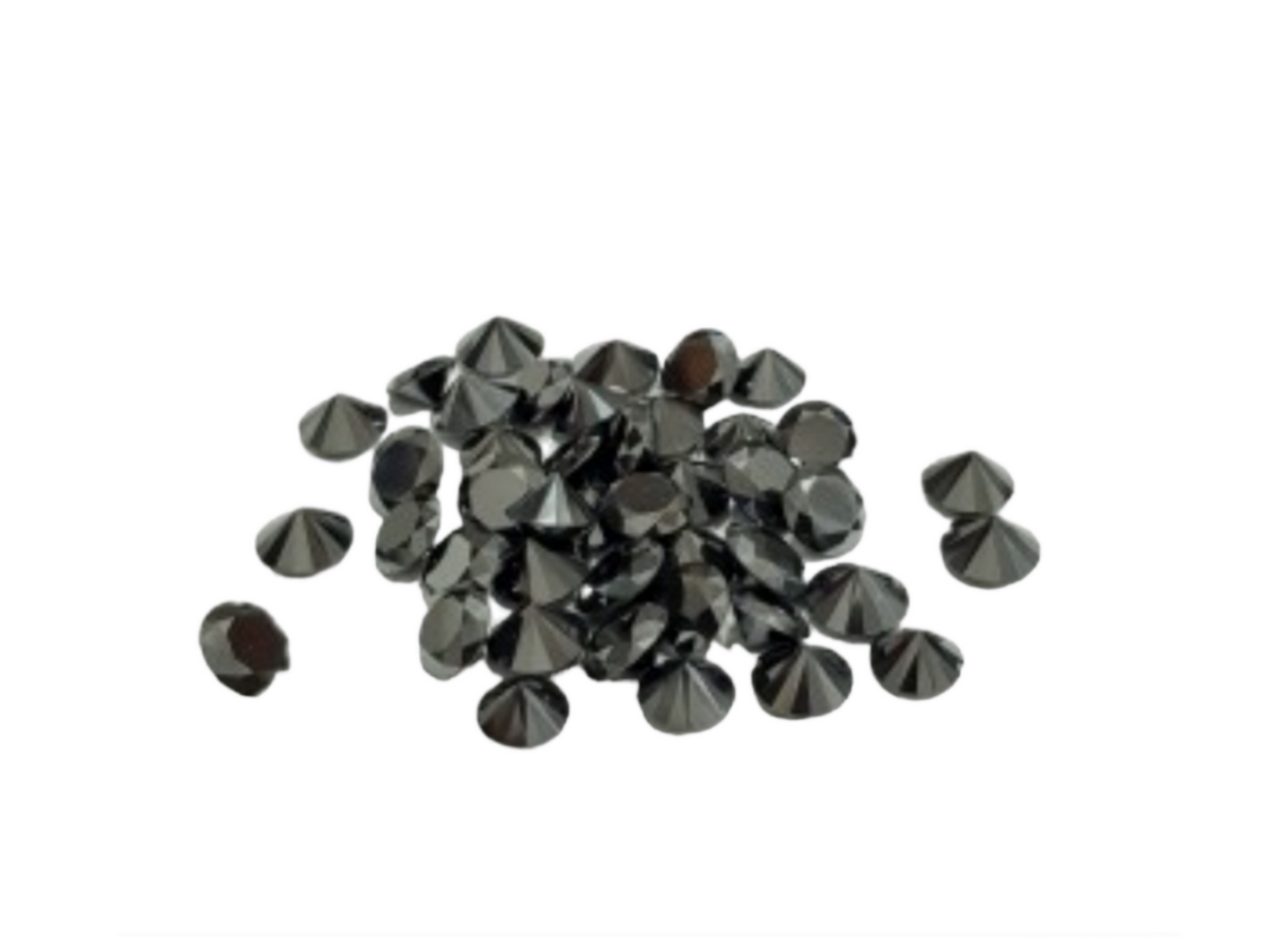 Lose natürliche schwarze Diamanten 1 mm bis 3 mm