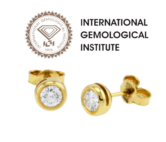 orecchini punto luce a cipollina in oro giallo 18k e 2 diamante naturale 0,70 ct