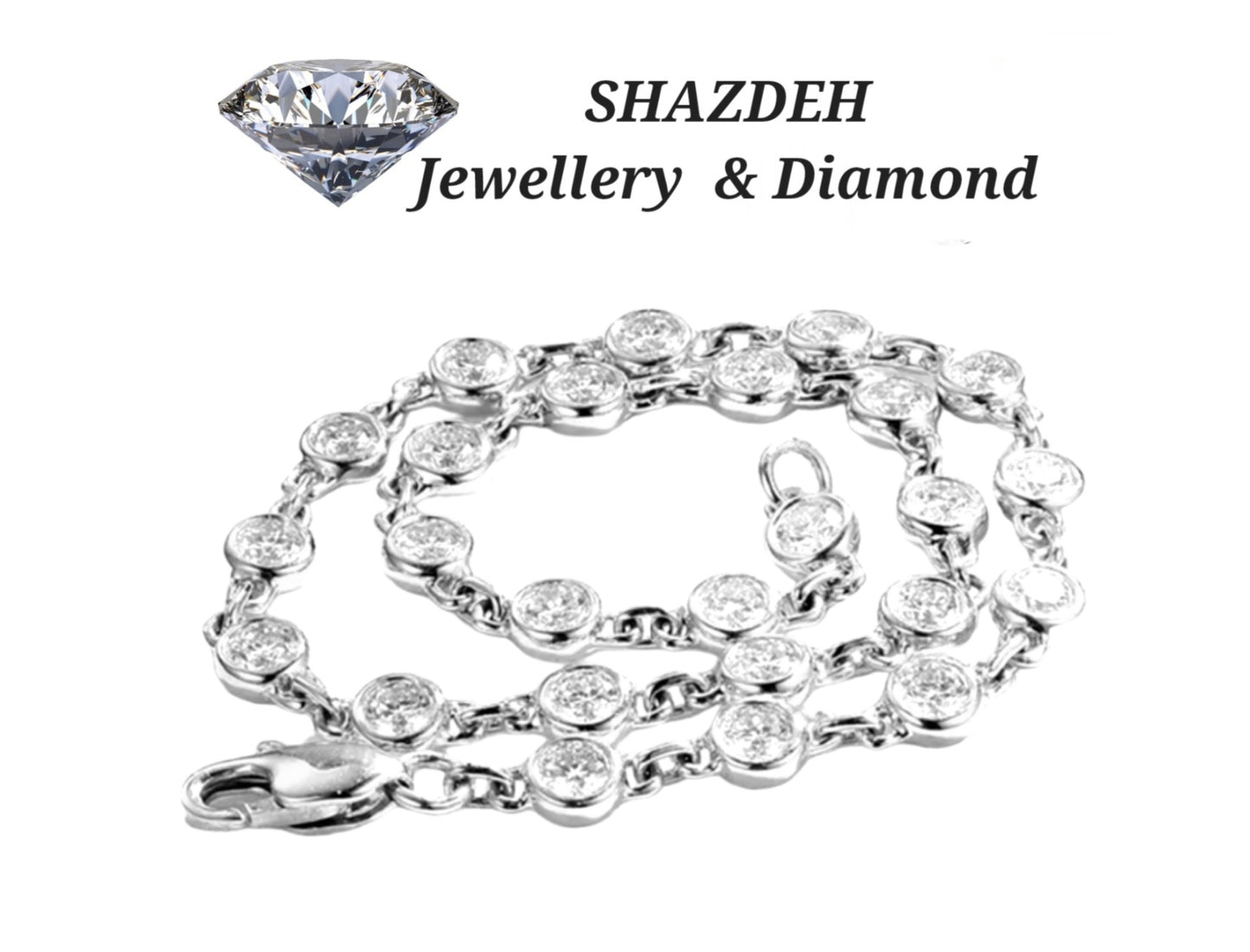 bracciale in oro giallo 18k e  25 diamanti naturali 2,50ct
