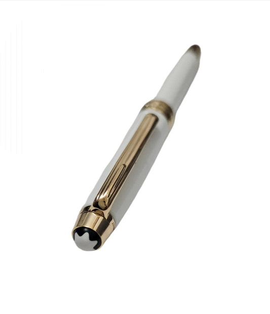 Pluma estilográfica Montblanc Meisterstück Glacier Classique blanca