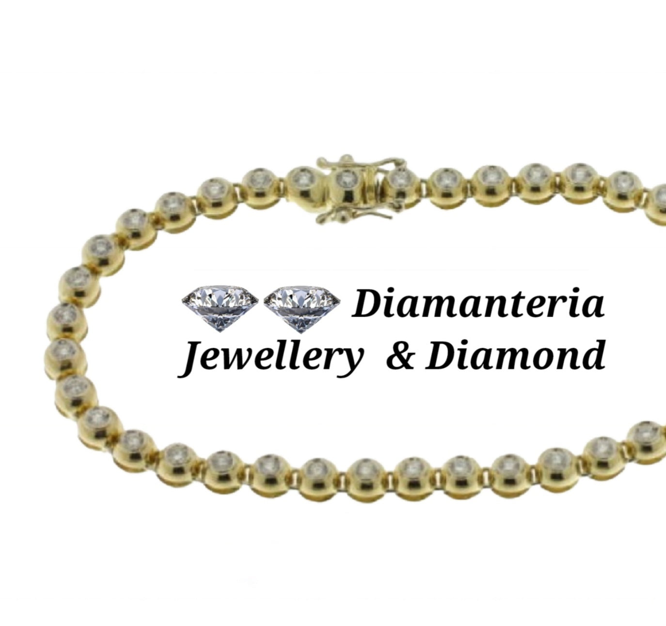 bracciale tennis a cipollina in oro bianco 18k e diamanti naturali 1,5 ct