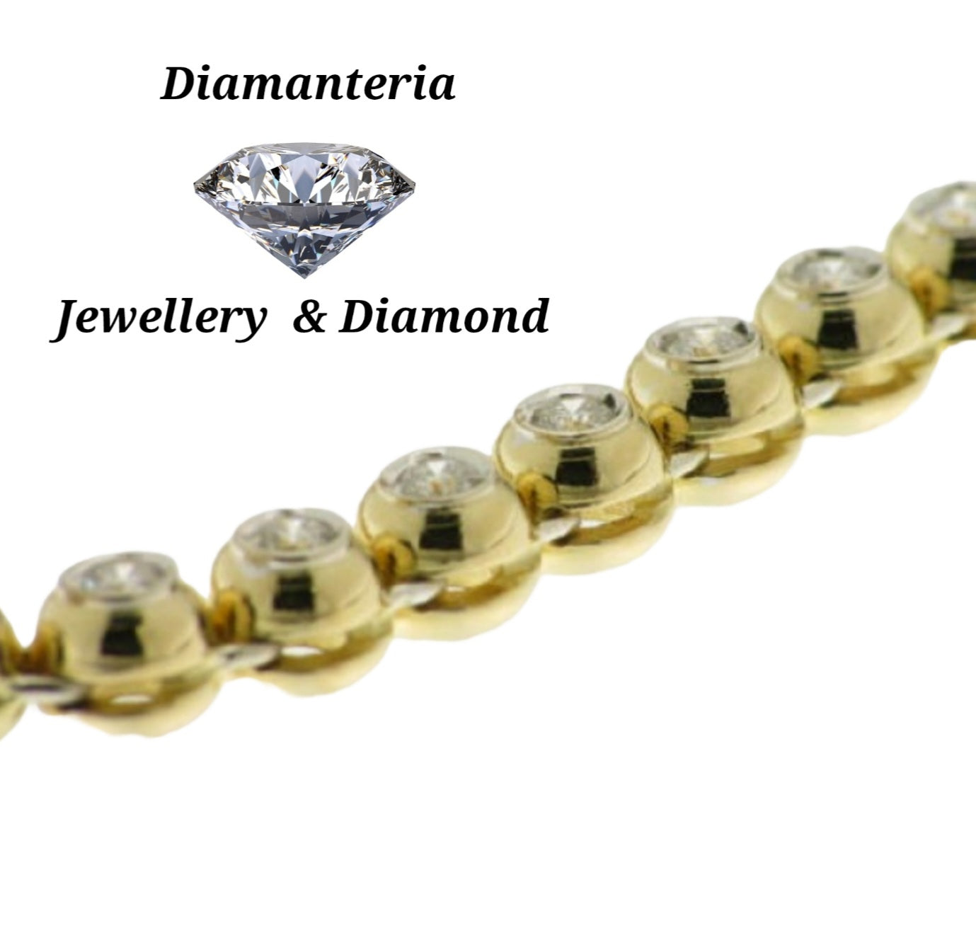 bracciale tennis a cipollina in oro bianco 18k e diamanti naturali 1,5 ct