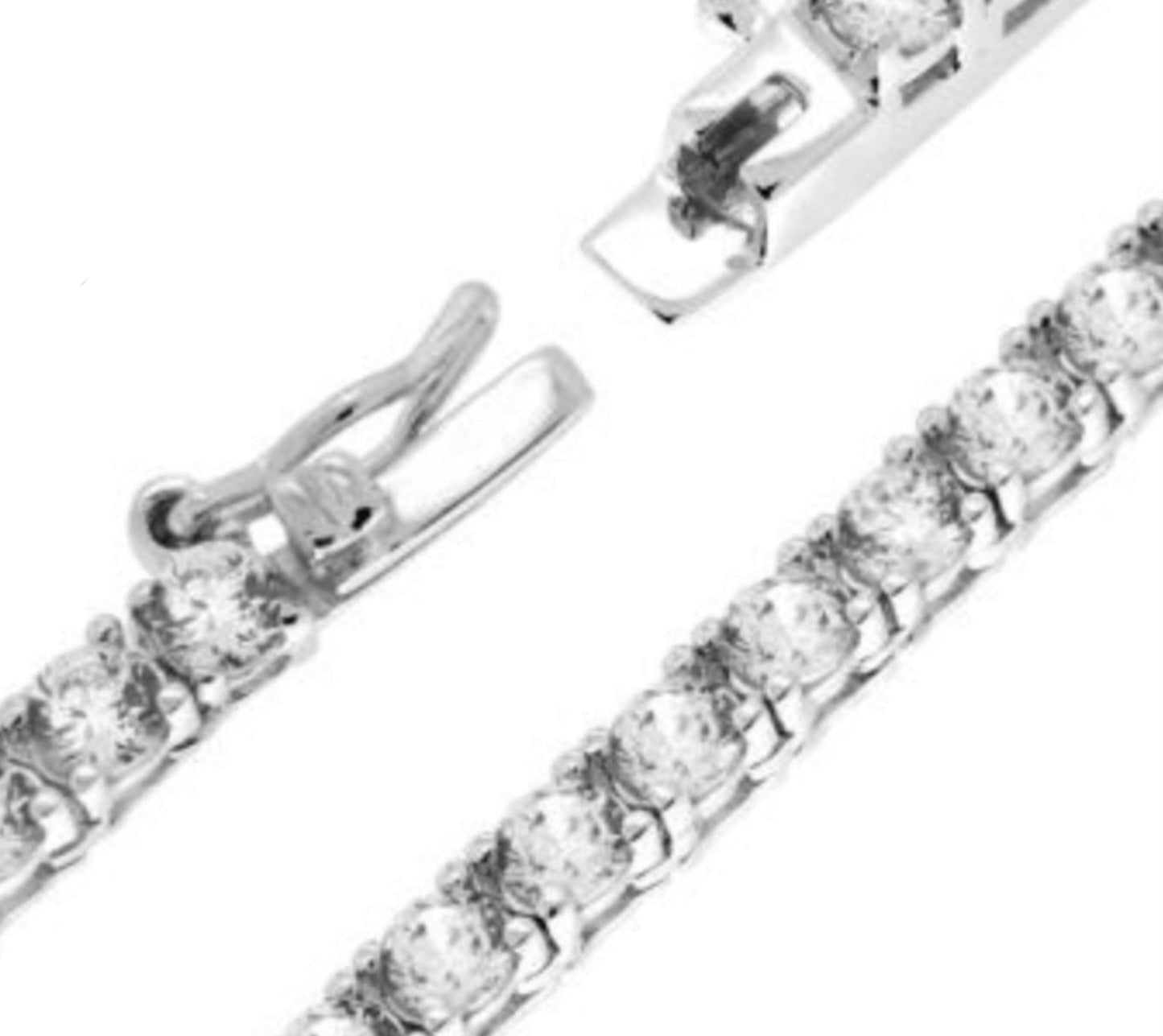 bracciale tennis in oro bianco 18k e diamanti naturali 1,80ct