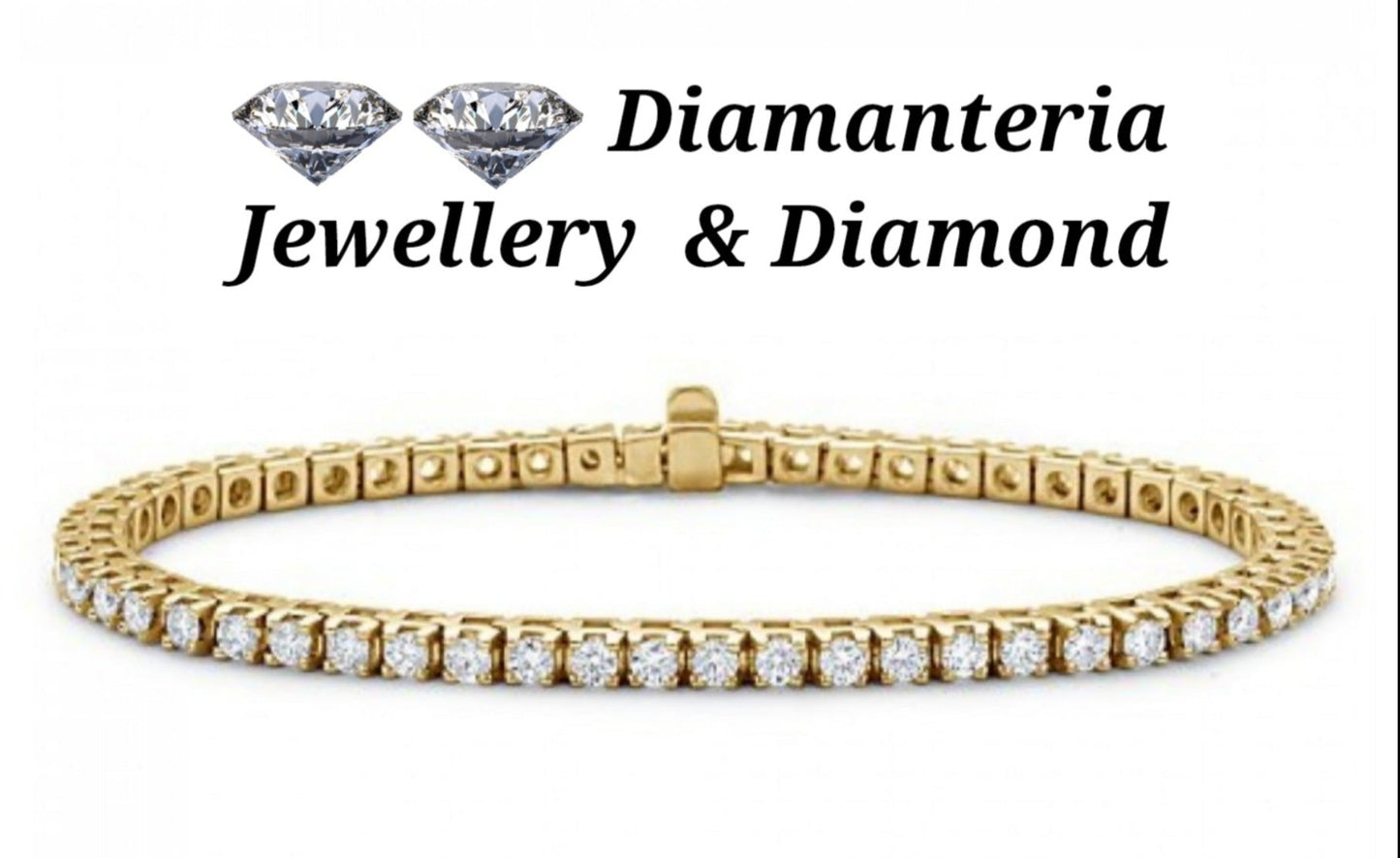bracciale tennis in oro giallo 18k diamanti naturali 6,85ct