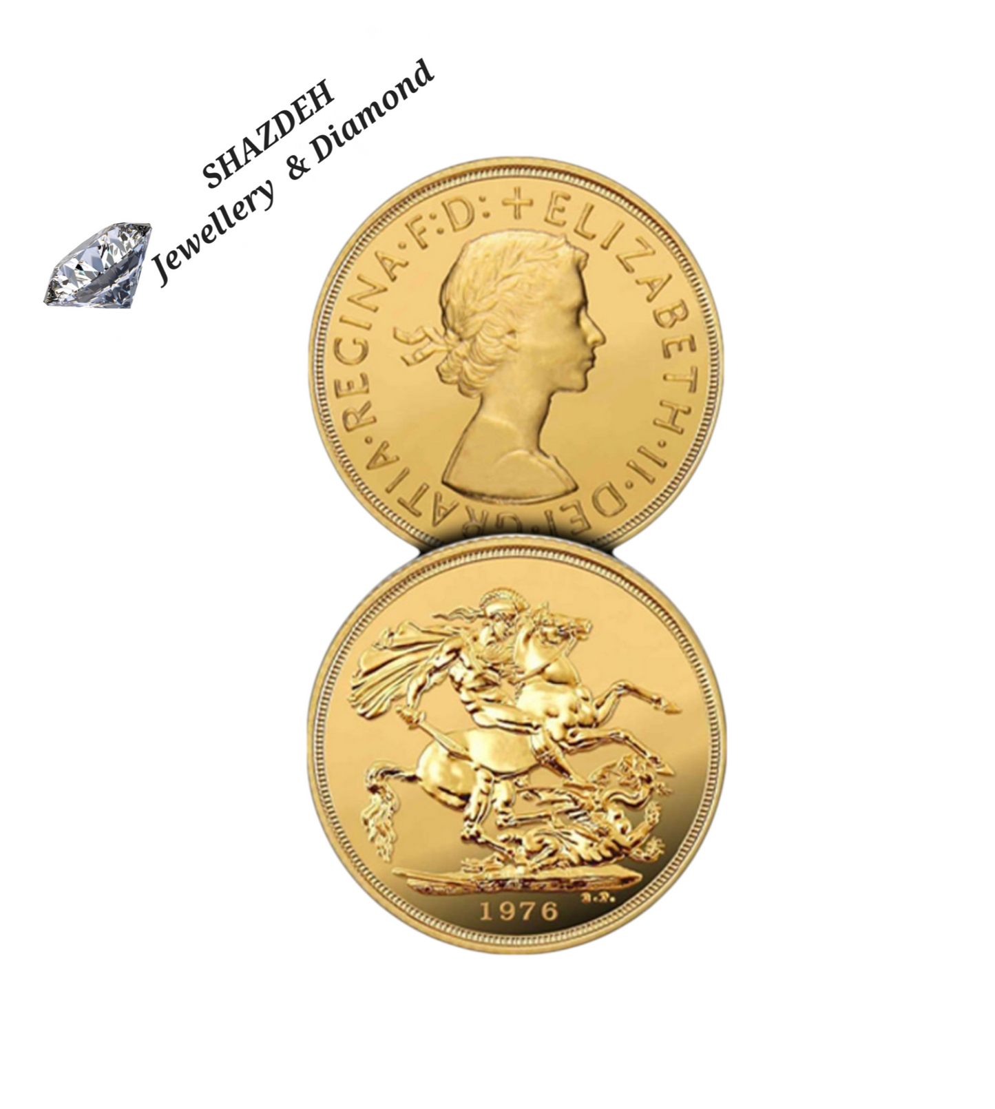 Sterline in oro 22k,  ELIZABETHA II, 7.98 gr