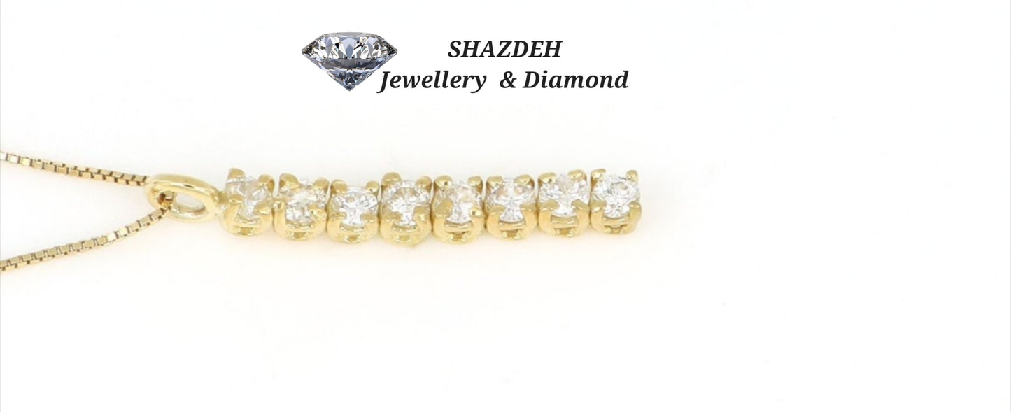 Collana in oro con diamanti naturali 0.80ct