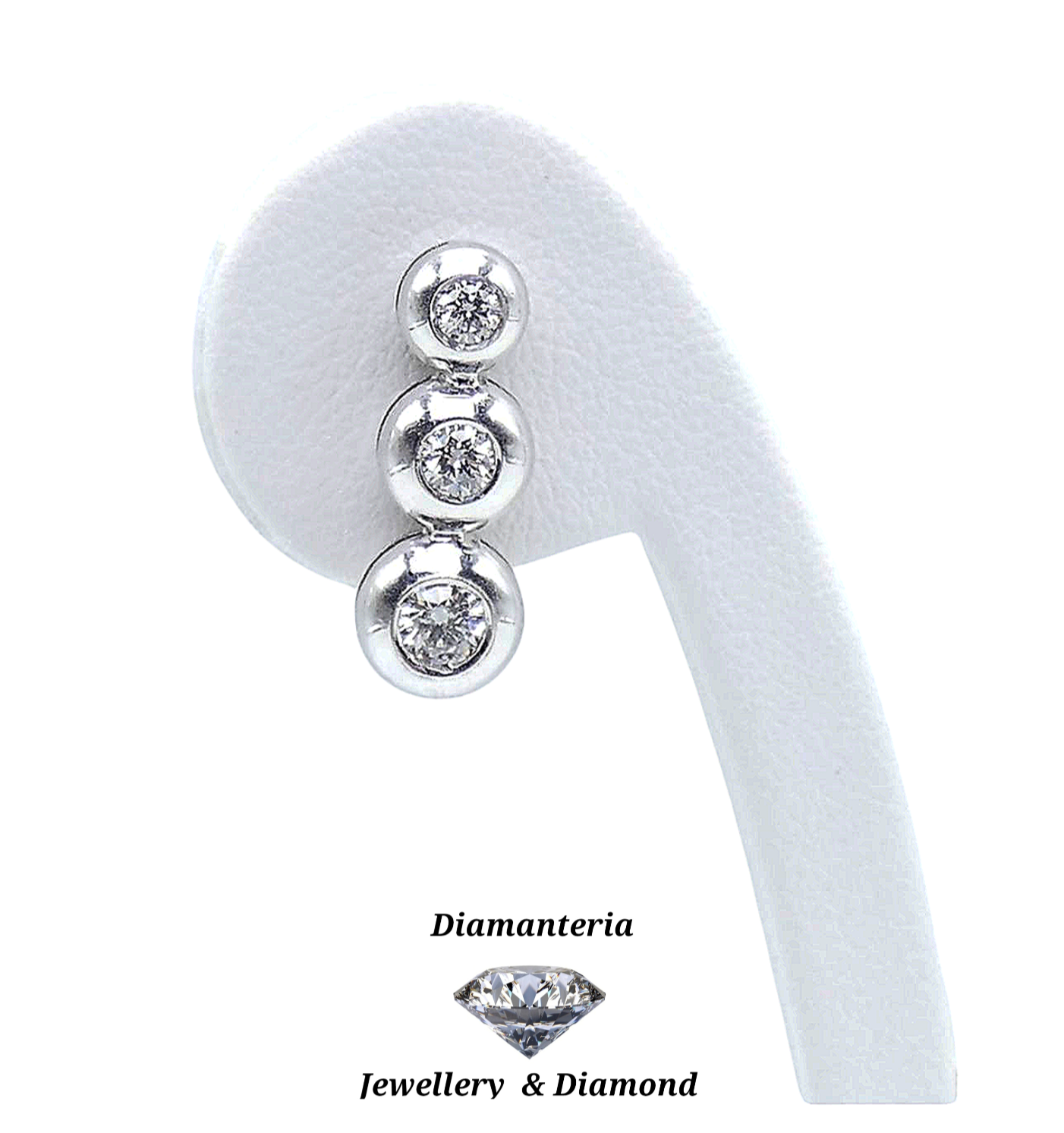 Orecchini trilogy oro e diamanti naturali 0.56ct