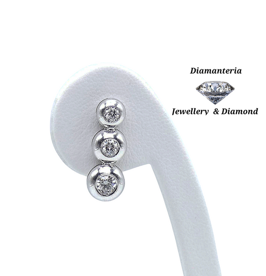 Orecchini trilogy oro e diamanti naturali 0.56ct