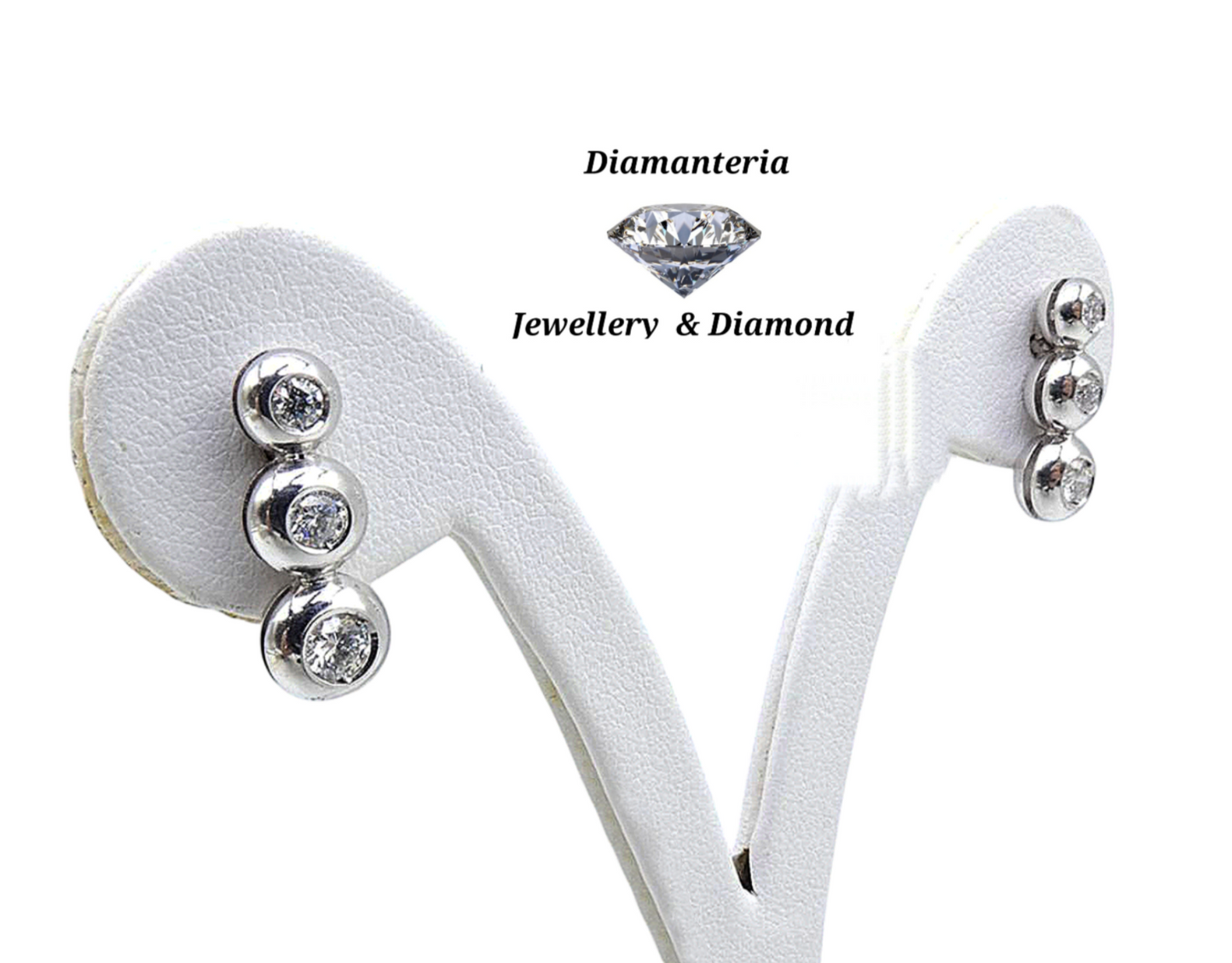 Orecchini trilogy oro e diamanti naturali 0.56ct
