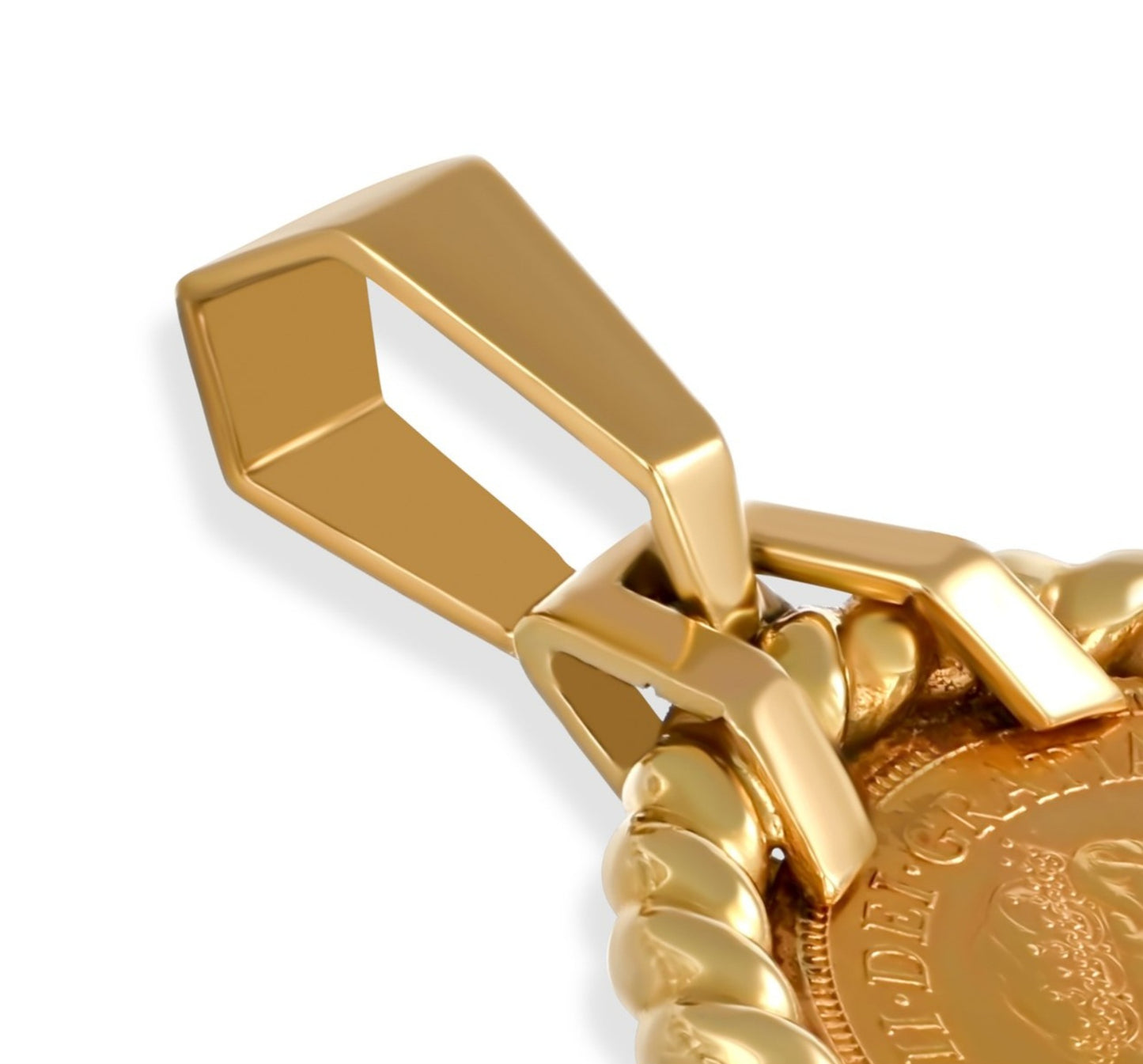 Ciondolo in oro con sterline oro 22k ELIZABETHA II incastonata