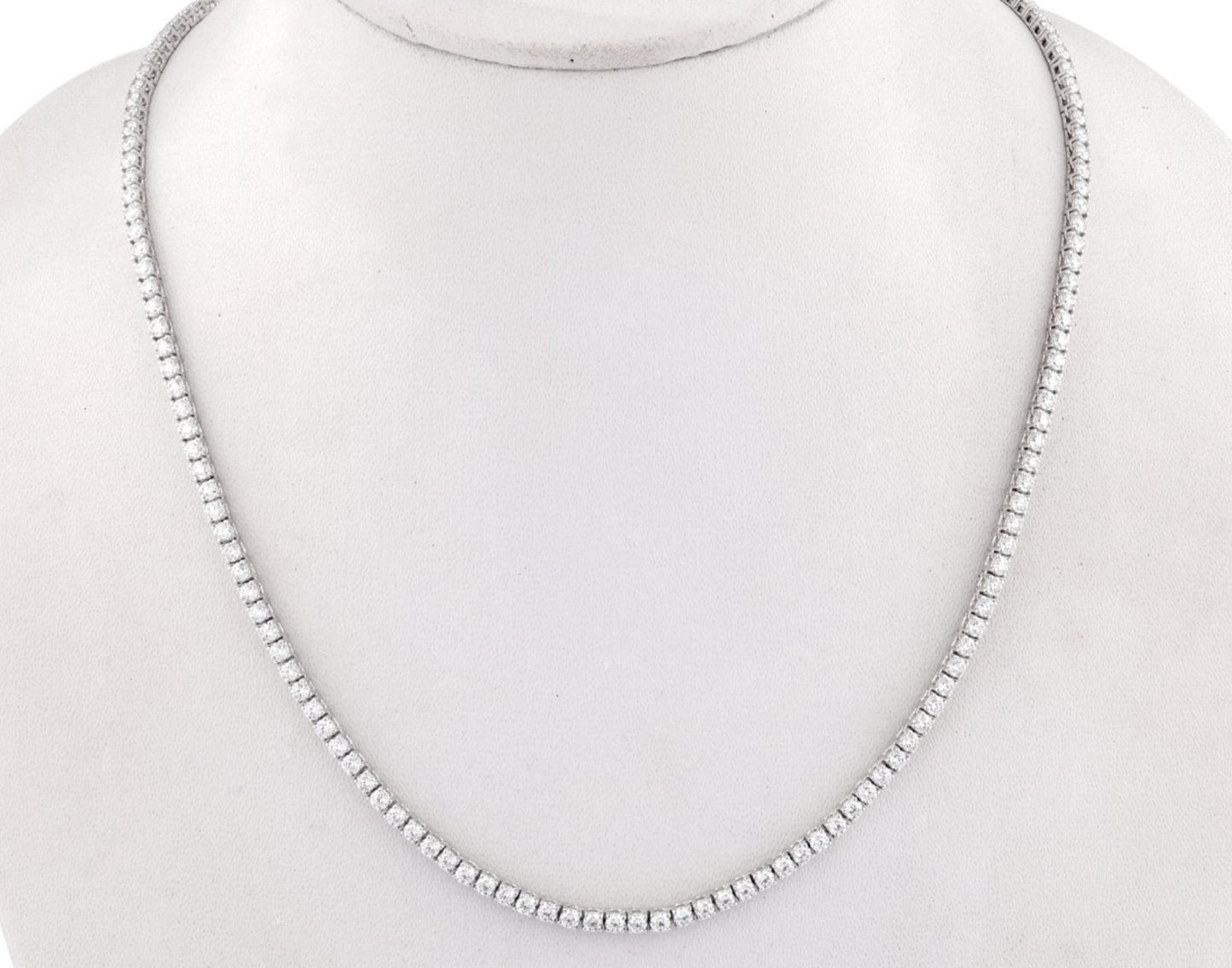 Collana tennis in oro 18k e diamanti naturali 11 ct certificato IGI