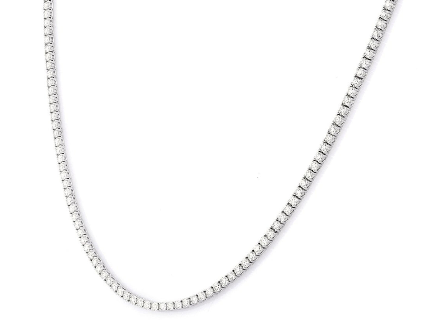 Collana tennis in oro 18k e diamanti naturali 11 ct certificato IGI
