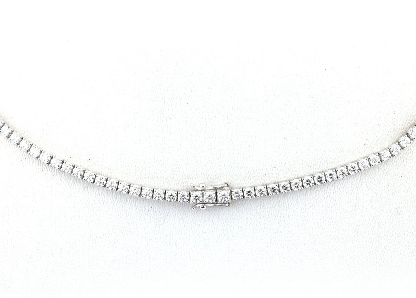 Collana tennis in oro 18k e diamanti naturali 11 ct certificato IGI