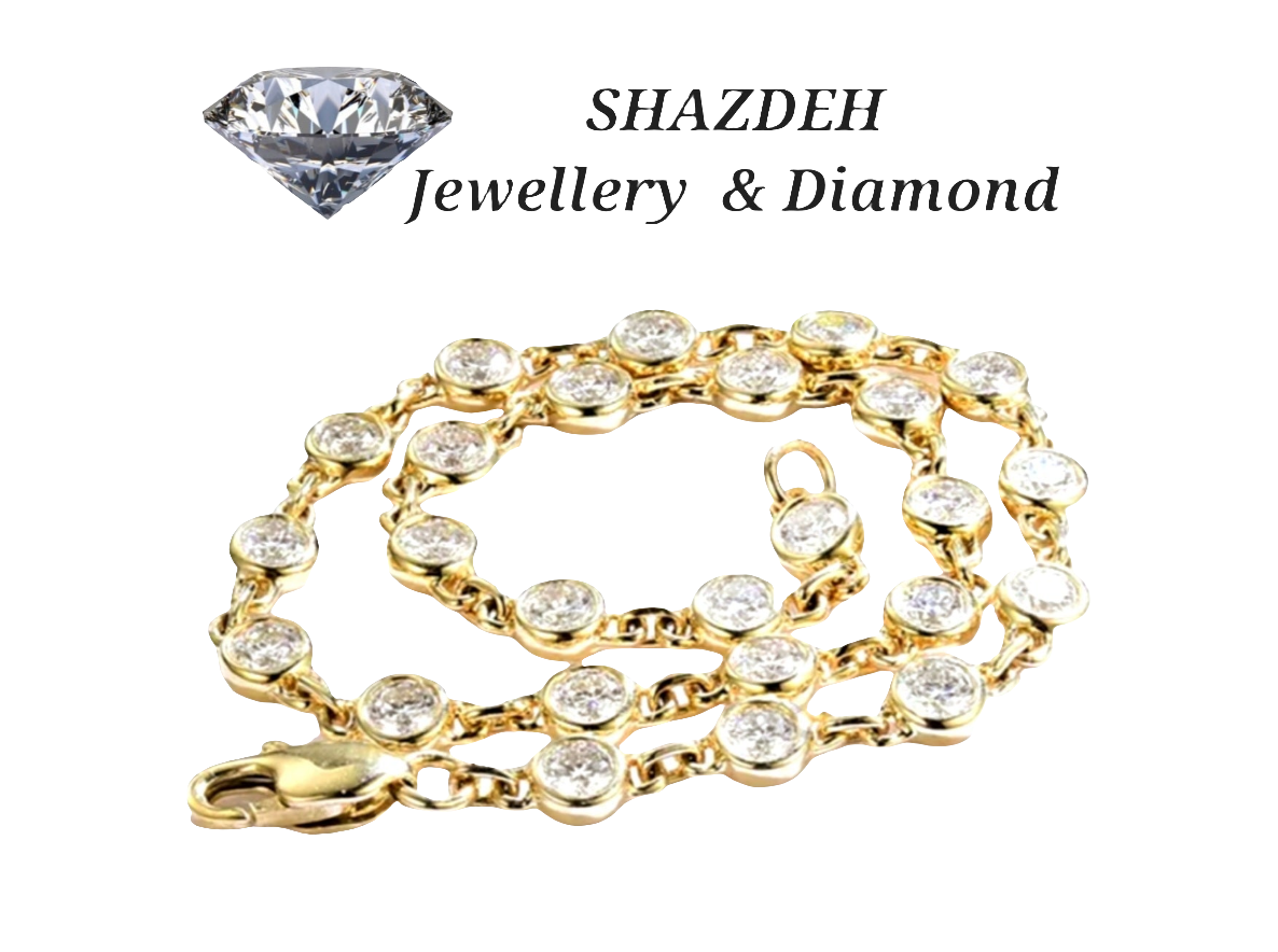 bracciale in oro giallo 18k e  25 diamanti naturali 2,50ct