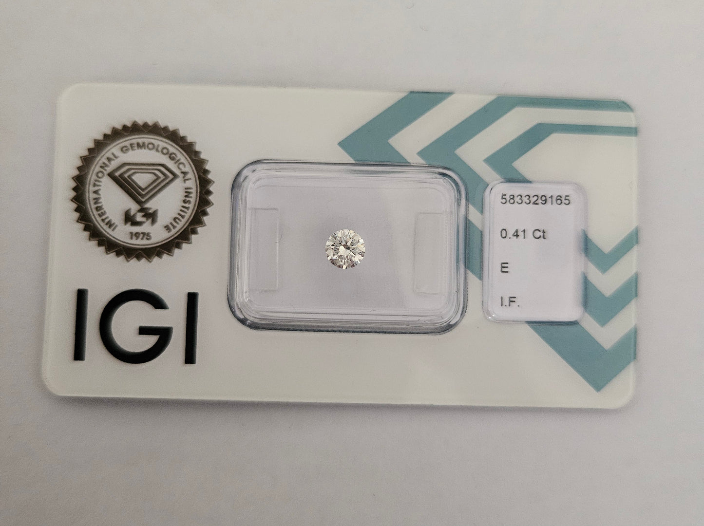 Diamante da investimento certificato IGI 0,41 ct E IF