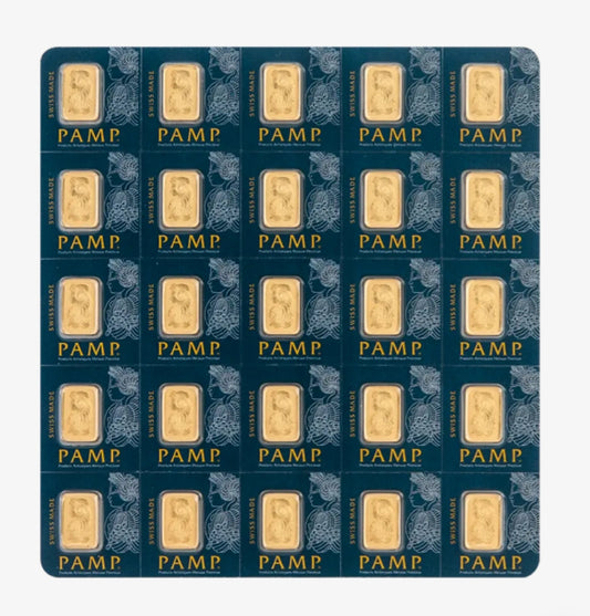 Lingotto d’oro multigrammo pam 24k 25x1 grammo