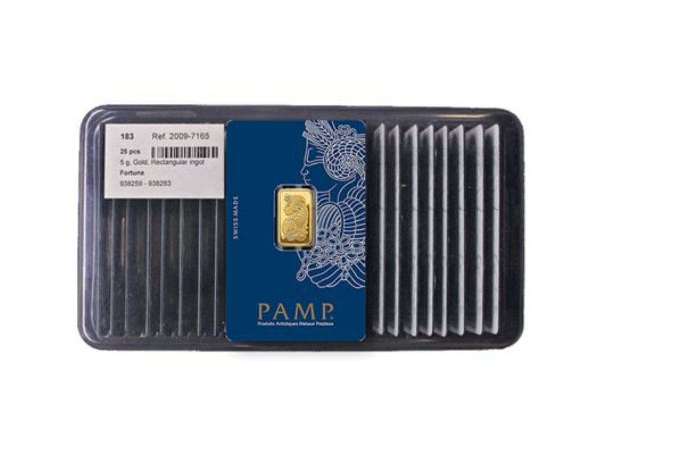 10 pezzi Lingotto oro puro 24k da 5 grammi  (PAMP)(50 grammi)