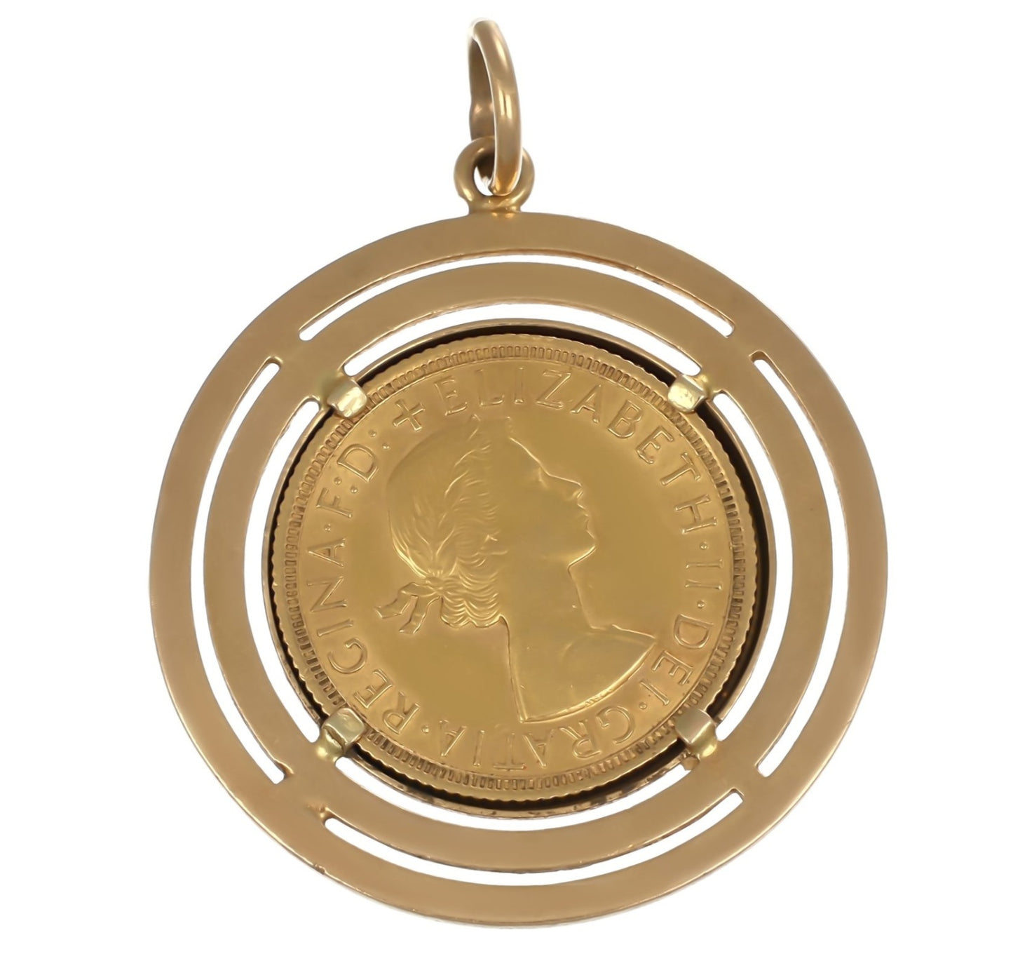 Ciondolo in oro con  sterline oro 22k