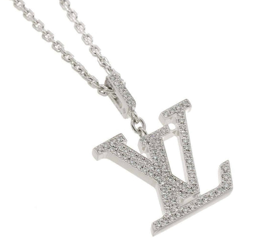 Collana in oro bianco 18k con diamanti naturali 0.60ct