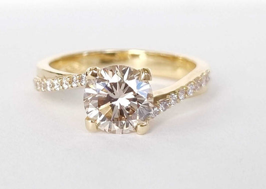 Anello di fidanzamento - 18 carati Oro giallo - 0.56 ct. tw. Diamante (Naturale)