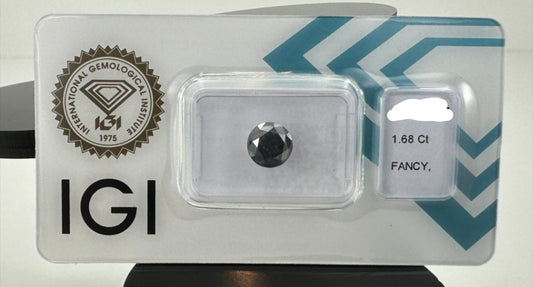 Diamante naturale certificato IGI black 1.68ct
