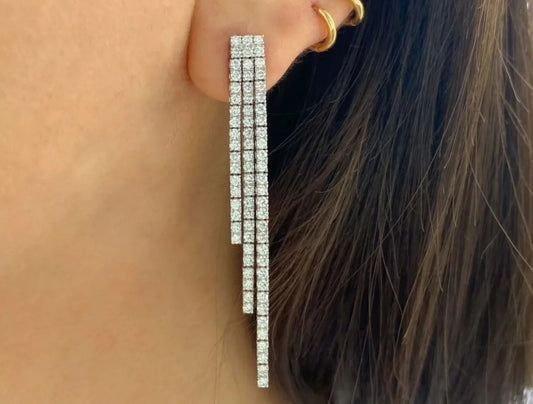 Orecchini tennis diamante naturale 1.80 ct