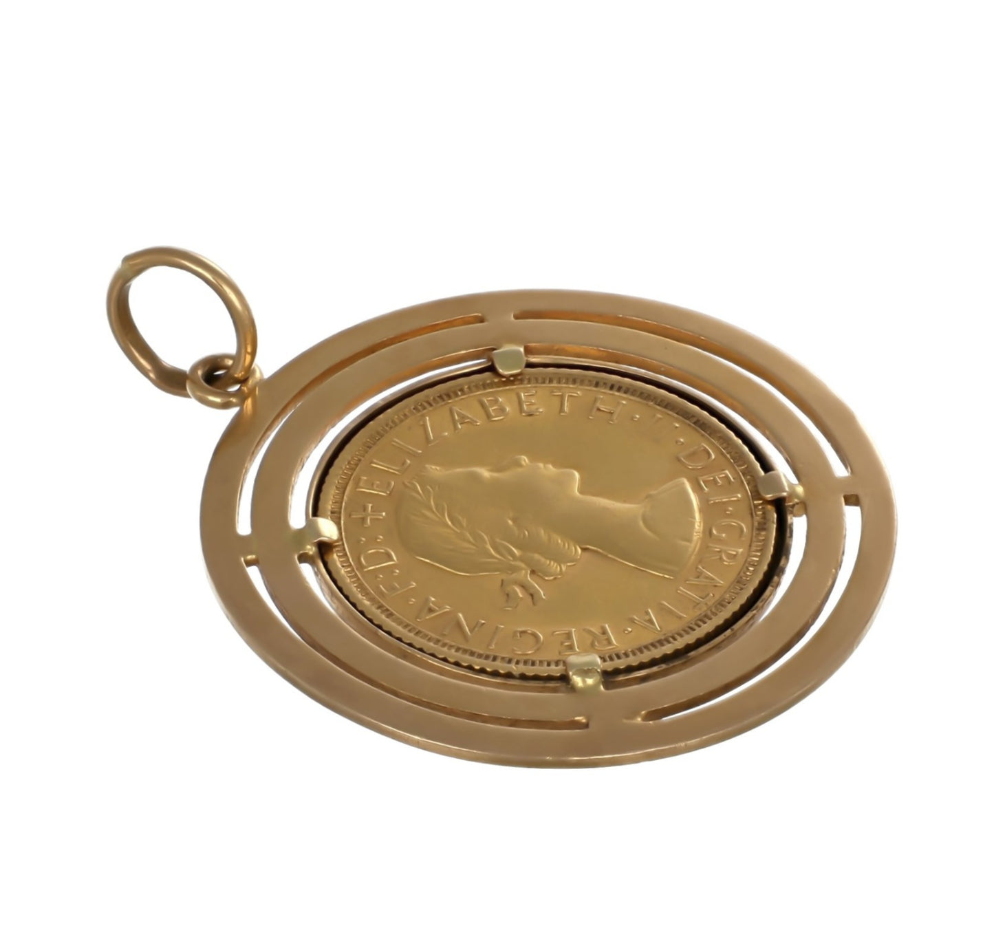 Ciondolo in oro con  sterline oro 22k