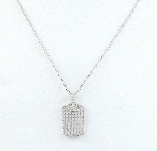 Collana con ciondolo in oro 18kt con diamanti naturali 0.33ct