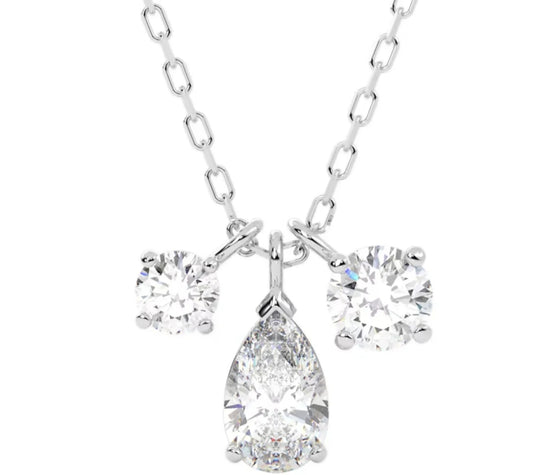 Copia di Collana trilogy in oro bianco 18k con diamanti naturali 0.59ct