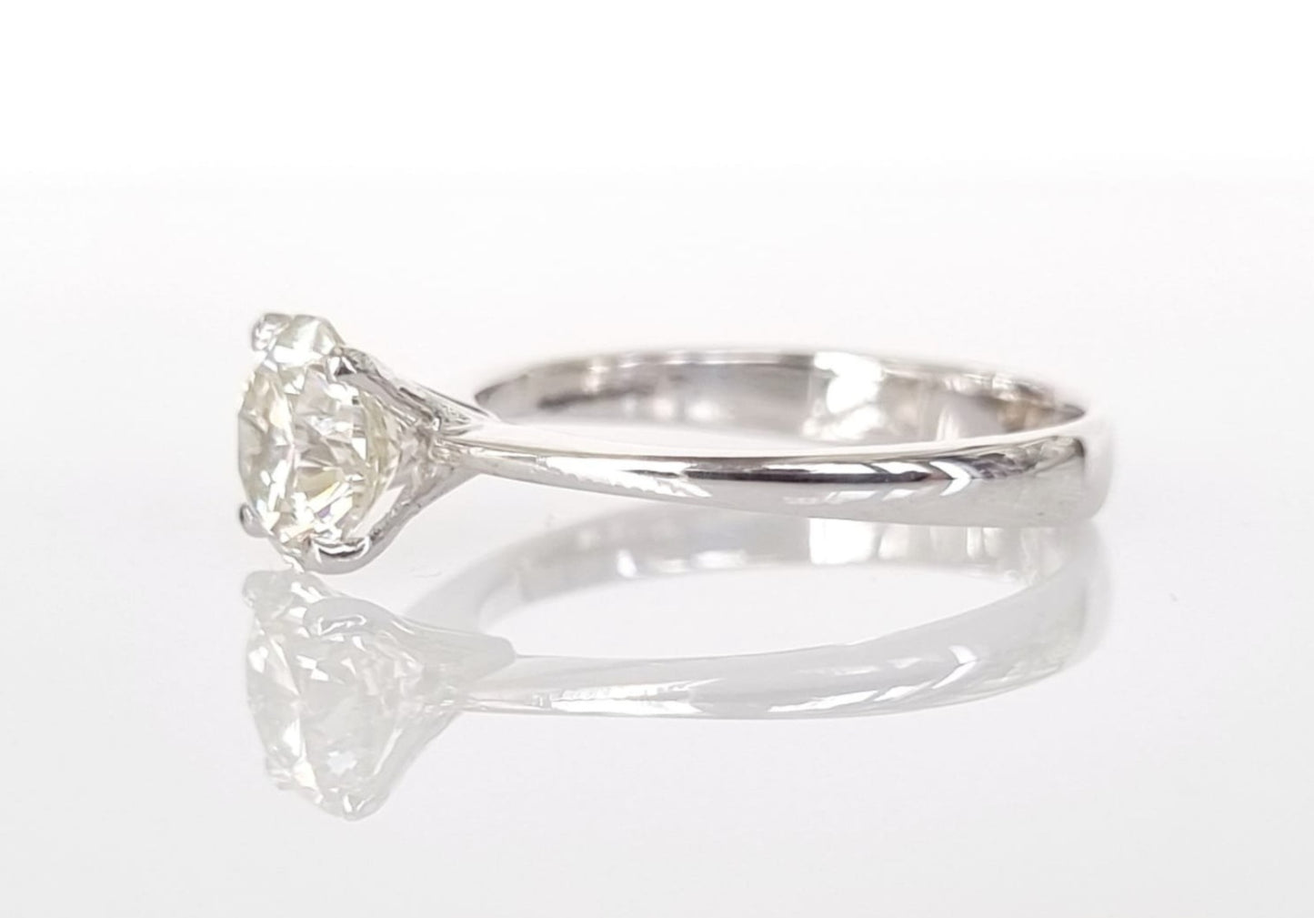 Anello di fidanzamento - 18 carati Oro bianco - 1.26ct. tw. Diamante (Naturale)