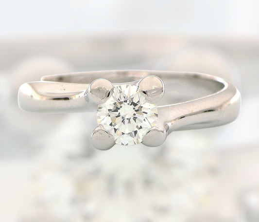 Anello - 18 carati Oro bianco - 0.35ct. tw. Diamante (Naturale)
