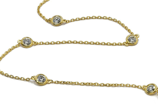 Collana - 18 carati Oro giallo - 1.10ct. tw. Diamante (Naturale)