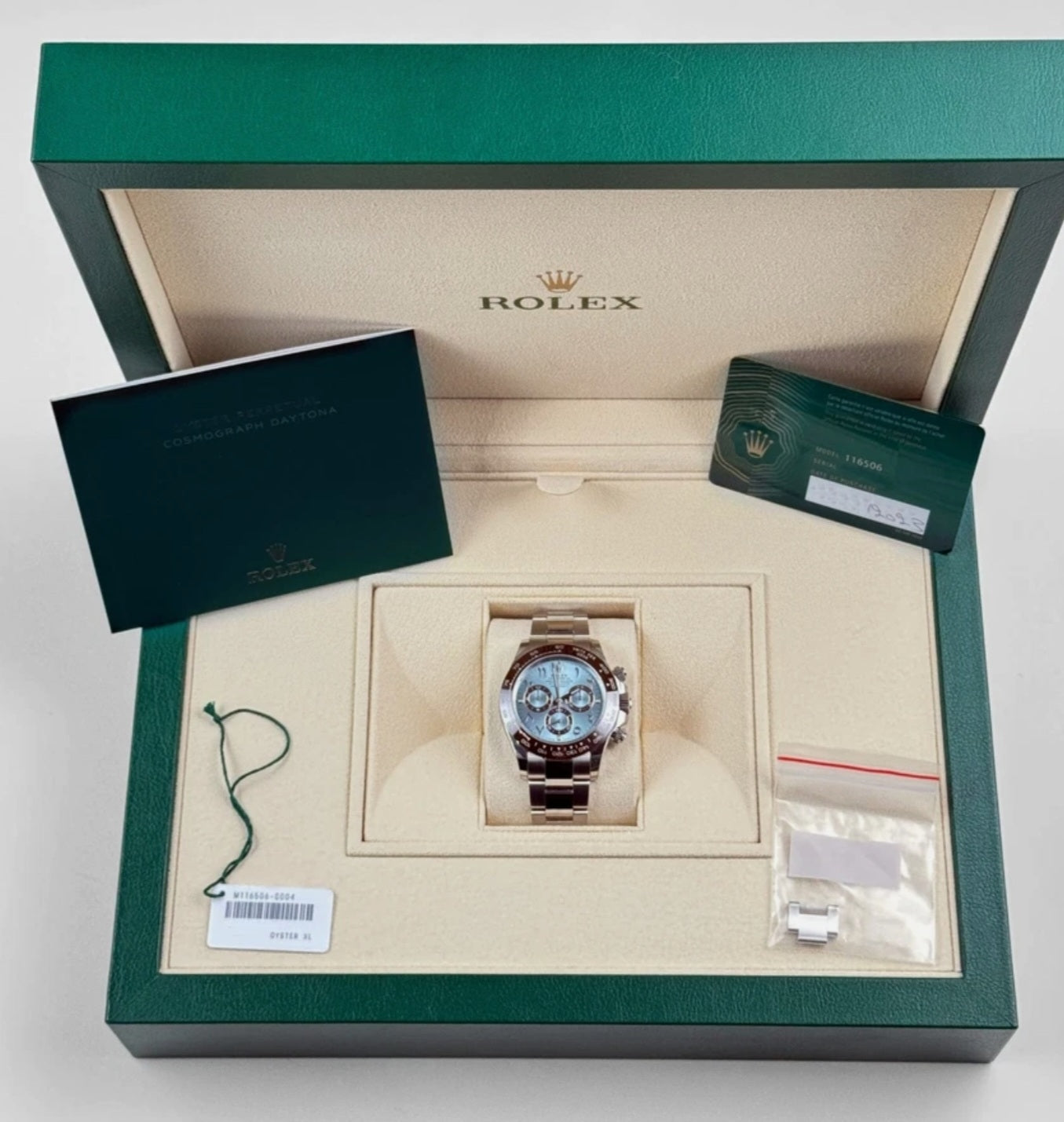 Rolex Daytona  platino diamante blu ghiaccio quadrante arabo (2023)