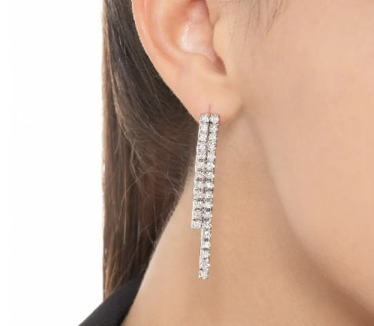 Orecchini tennis diamante naturale 1,78 ct