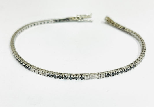 Bracciale tennis in oro bianco e diamanti naturali 5.00ct
